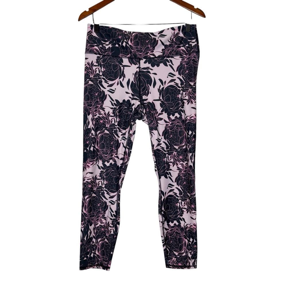 Fabletics Pink and Black Leggings PureLux Size XL‎